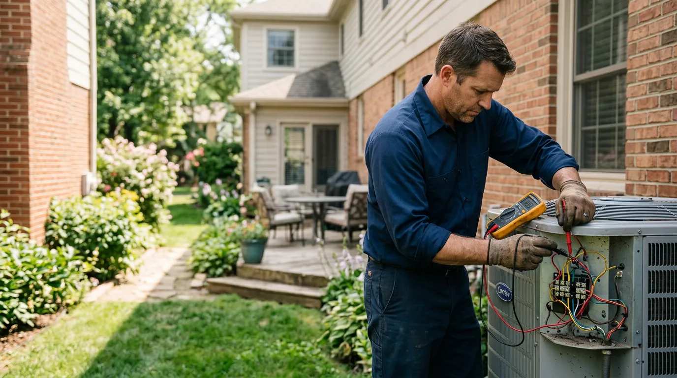 HVAC technician working near Carmichaels, PA